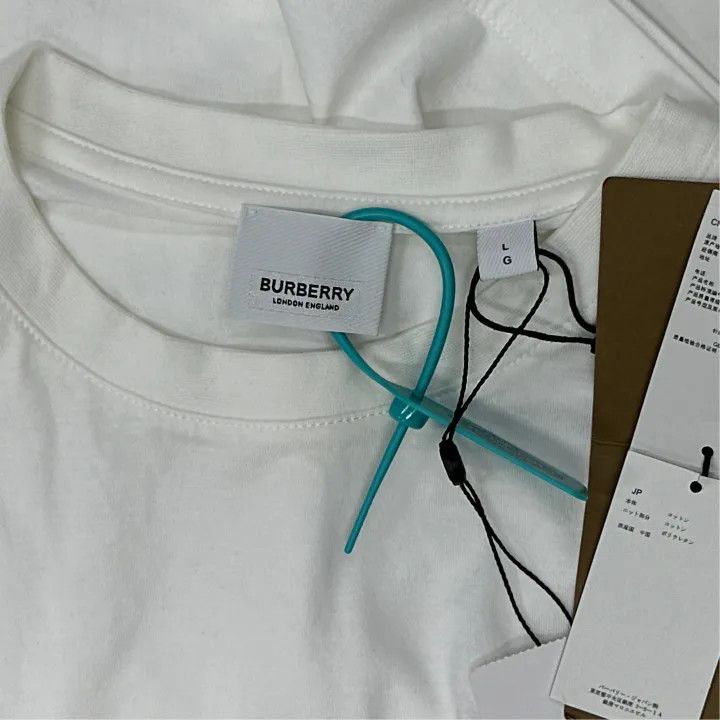 Burberry Burberry Cotton Loose Fit T-Shirt with Pocket 0079 Size L / US 10 / IT 46 - 3 Thumbnail