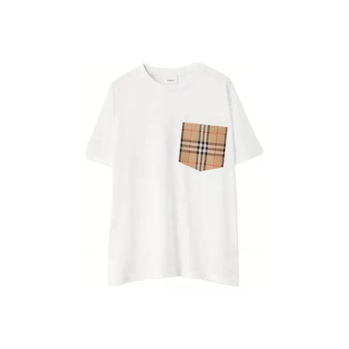 Burberry Burberry Cotton Loose Fit T-Shirt with Pocket 0079 Size L / US 10 / IT 46 - 2 Thumbnail