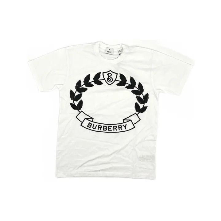 Burberry Burberry FW22 White Graphic Short Sleeve T-Shirt 0079 Size XXS / US 00 / IT 34 - 2 Thumbnail