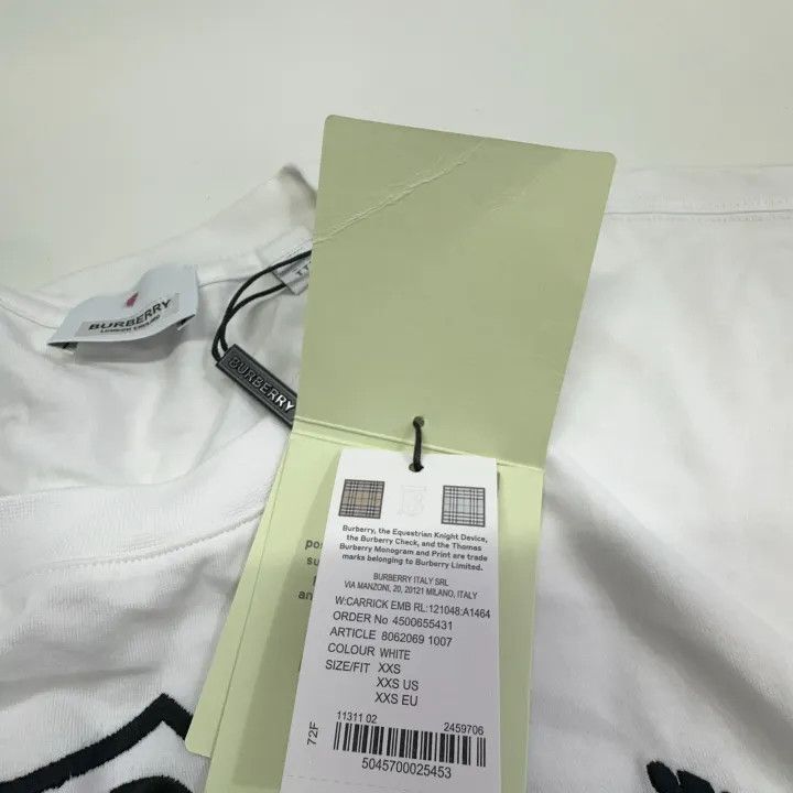 Burberry Burberry FW22 White Graphic Short Sleeve T-Shirt 0079 Size XXS / US 00 / IT 34 - 11 Thumbnail