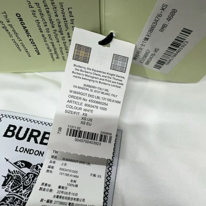 Burberry Burberry Logo Print Short Sleeve T-Shirt 0079 Size XS / US 0-2 / IT 36-38 - 10 Thumbnail