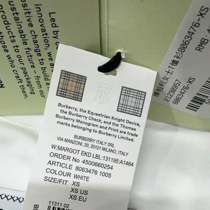 Burberry Burberry Logo Print Short Sleeve T-Shirt 0079 Size XS / US 0-2 / IT 36-38 - 7 Thumbnail