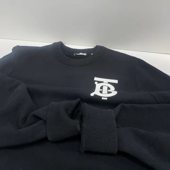 Burberry Burberry Black Logo Long Sleeve Sweatshirt Women 0079 Size S / US 4 / IT 40 - 8 Thumbnail