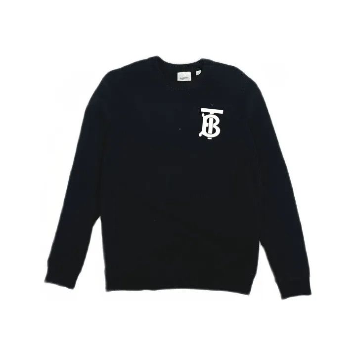 Burberry Burberry Black Logo Long Sleeve Sweatshirt Women 0079 Size S / US 4 / IT 40 - 2 Thumbnail