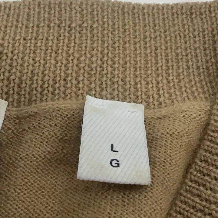 Burberry Burberry Beige V-Neck Wool Cardigan 0079 Size L / US 10 / IT 46 - 5 Thumbnail