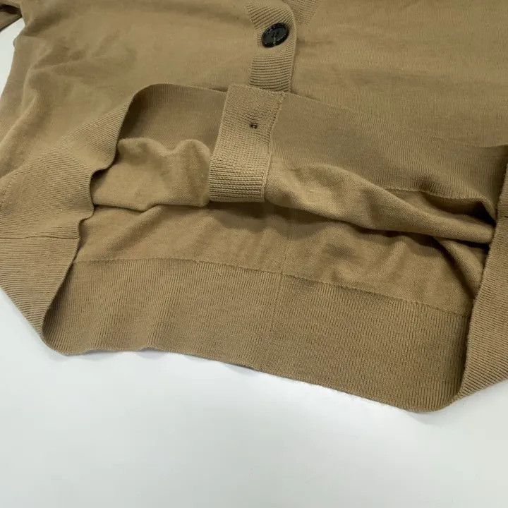 Burberry Burberry Beige V-Neck Wool Cardigan 0079 Size L / US 10 / IT 46 - 9 Thumbnail