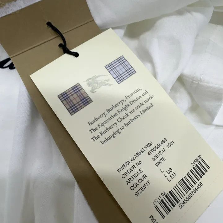 Burberry Burberry Logo Round Neck Short Sleeve T-Shirt 0079 Size L / US 10 / IT 46 - 5 Thumbnail