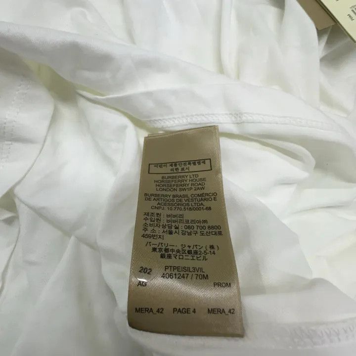 Burberry Burberry Logo Round Neck Short Sleeve T-Shirt 0079 Size L / US 10 / IT 46 - 4 Thumbnail