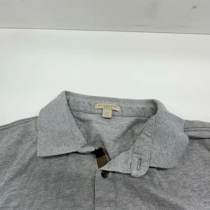 Burberry Burberry Classic Logo Grey Polo Shirt 0079 Size XL / US 12-14 / IT 48-50 - 6 Thumbnail