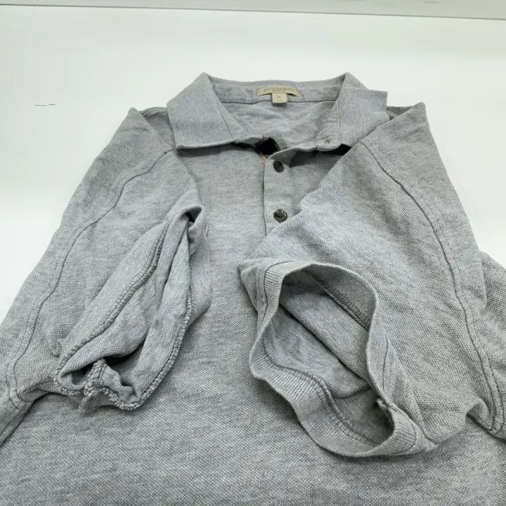 Burberry Burberry Classic Logo Grey Polo Shirt 0079 Size XL / US 12-14 / IT 48-50 - 8 Thumbnail