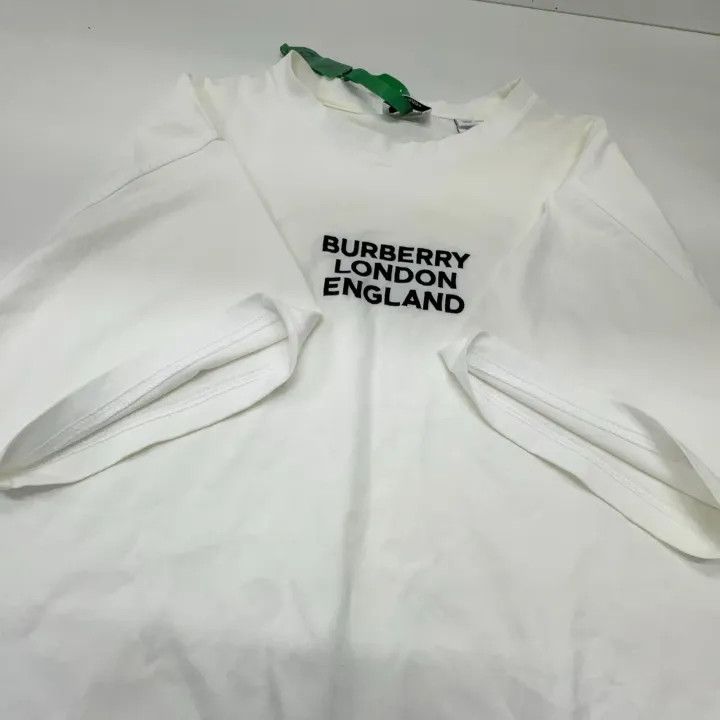Burberry Burberry Embroidered Logo Oversized T-shirt 0079 Size XXL / US 16-18 / IT 52-54 - 10 Thumbnail