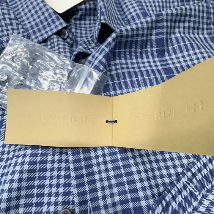 Burberry Burberry Blue Striped Button-Down Long Sleeve Shirt 0079 Size M / US 6-8 / IT 42-44 - 5 Thumbnail