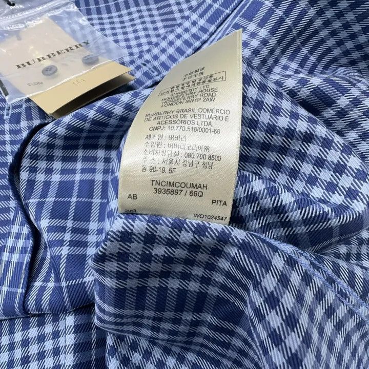 Burberry Burberry Blue Striped Button-Down Long Sleeve Shirt 0079 Size M / US 6-8 / IT 42-44 - 4 Thumbnail