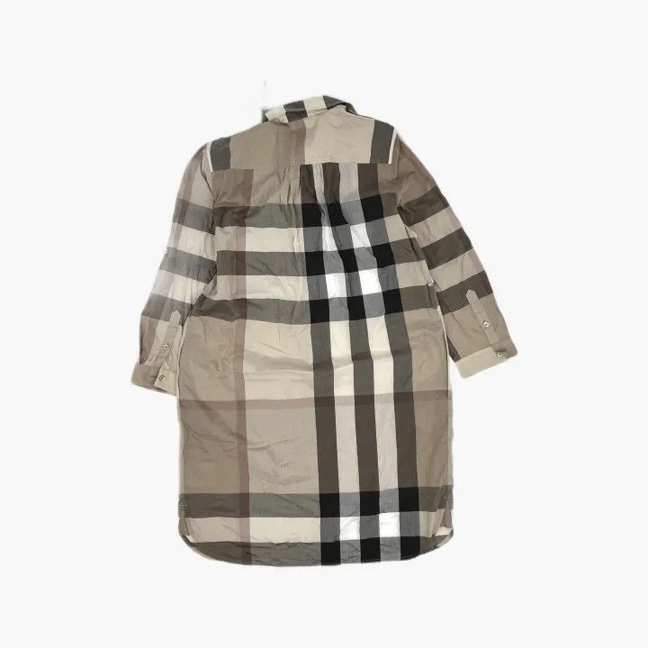 Burberry Burberry Light Checkered Long Sleeve Dress 0079 Size L / US 10 / IT 46 - 3 Thumbnail