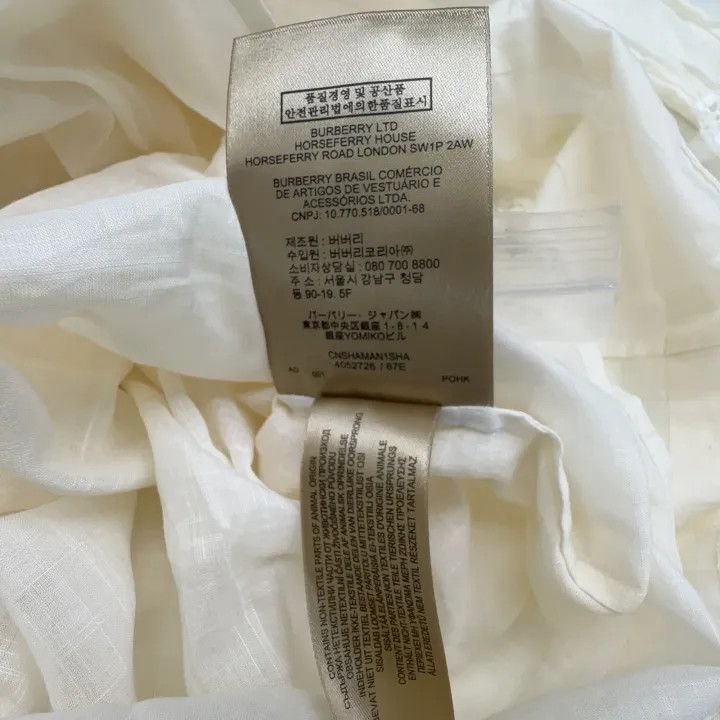 Burberry Burberry White Lace Long Sleeve Dress for Women 0079 Size M / US 6-8 / IT 42-44 - 5 Thumbnail