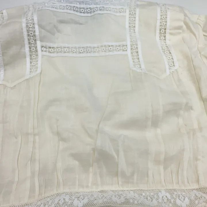 Burberry Burberry White Lace Long Sleeve Dress for Women 0079 Size M / US 6-8 / IT 42-44 - 4 Thumbnail