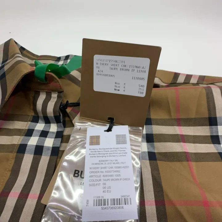 Burberry Burberry Checked Long Sleeve Button-Up Shirt 0079 Size M / US 6-8 / IT 42-44 - 4 Thumbnail