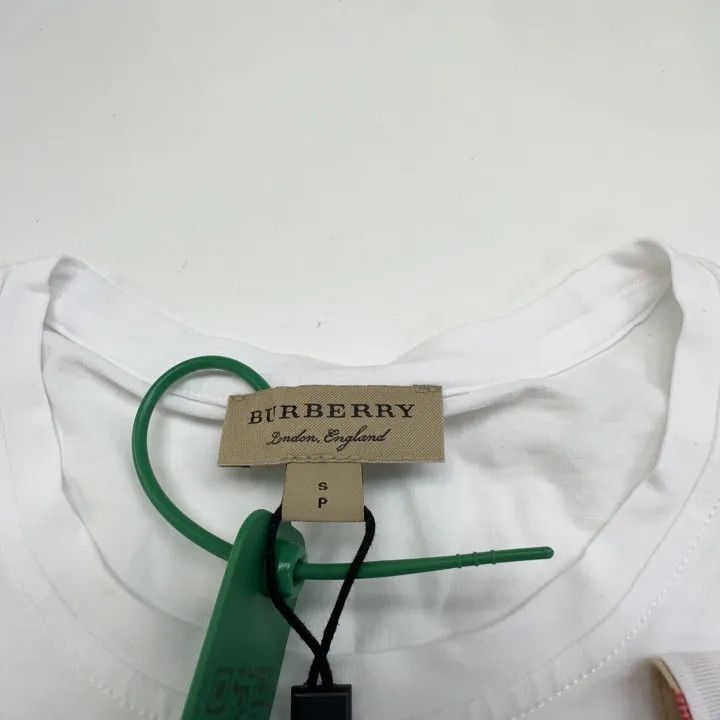 Burberry Burberry White Short Sleeve Cotton T-Shirt 0079 Size S / US 4 / IT 40 - 2 Thumbnail