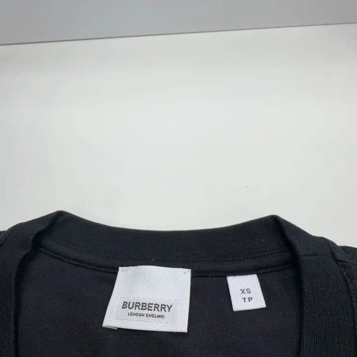 Burberry Burberry FW21 Black Check Cotton T-Shirt 0079 Size XS / US 0-2 / IT 36-38 - 4 Thumbnail