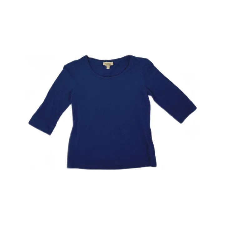 Burberry Burberry Blue Striped T-Shirt for Women 0079 Size M / US 6-8 / IT 42-44 - 2 Thumbnail