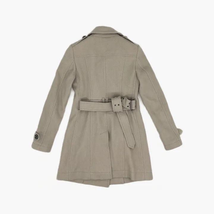 Burberry Double-Breasted Coat in Light Purple 0079