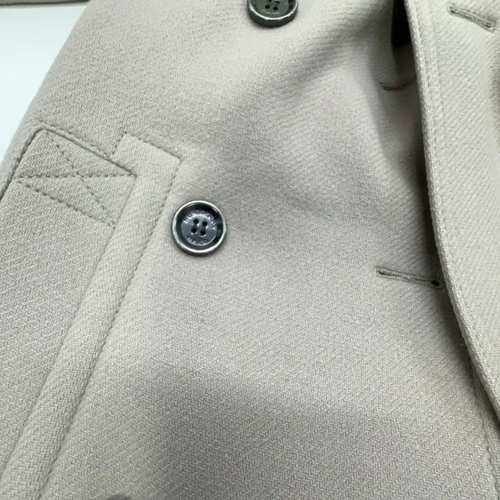 Burberry Double-Breasted Coat in Light Purple 0079