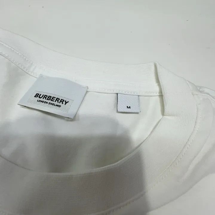 Burberry Burberry White Cotton Pocket T-Shirt 0079 Size M / US 6-8 / IT 42-44 - 5 Thumbnail