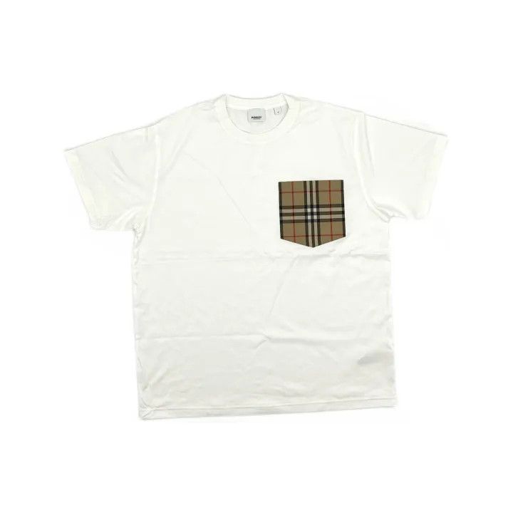 Burberry Burberry White Cotton Pocket T-Shirt 0079 Size M / US 6-8 / IT 42-44 - 2 Thumbnail