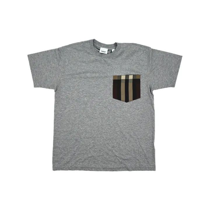 Burberry Burberry Gray Cotton Pocket T-Shirt for Women 0079 Size XS / US 0-2 / IT 36-38 - 2 Thumbnail