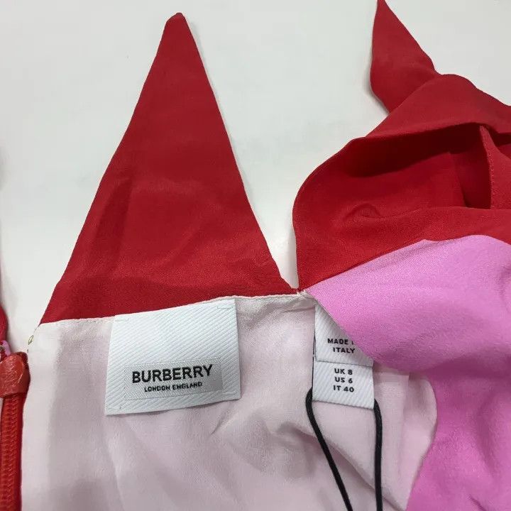 Burberry Burberry FW21 Silk Color Block Dress 0079 Size M / US 6-8 / IT 42-44 - 4 Thumbnail