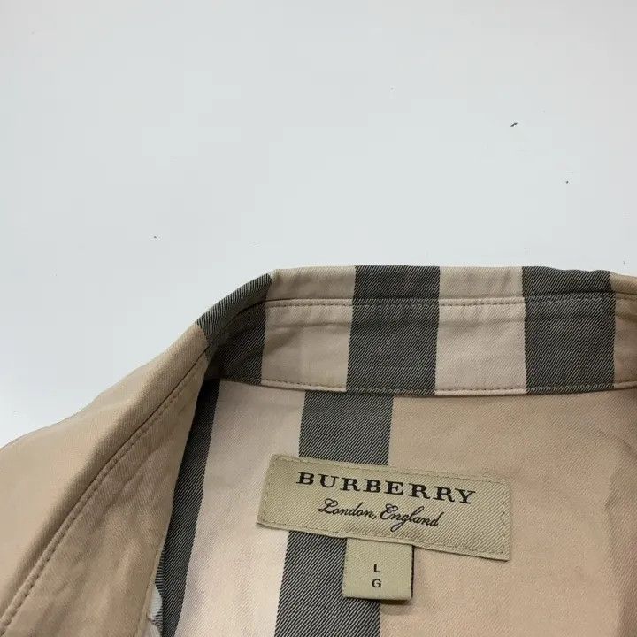 Burberry Burberry Plaid Long Sleeve Shirt in Khaki 0079 Size L / US 10 / IT 46 - 5 Thumbnail