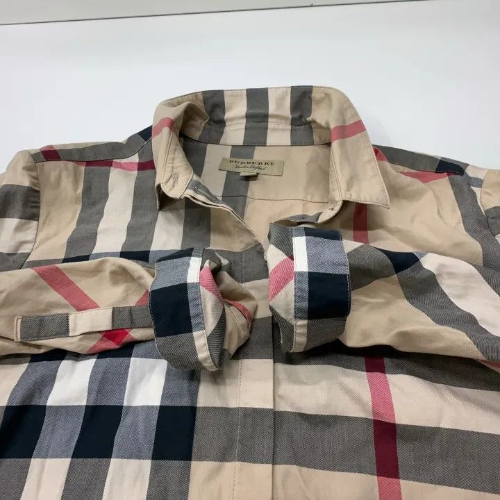 Burberry Burberry Plaid Long Sleeve Shirt in Khaki 0079 Size L / US 10 / IT 46 - 7 Thumbnail
