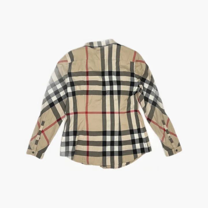 Burberry Burberry Plaid Long Sleeve Shirt in Khaki 0079 Size L / US 10 / IT 46 - 3 Thumbnail