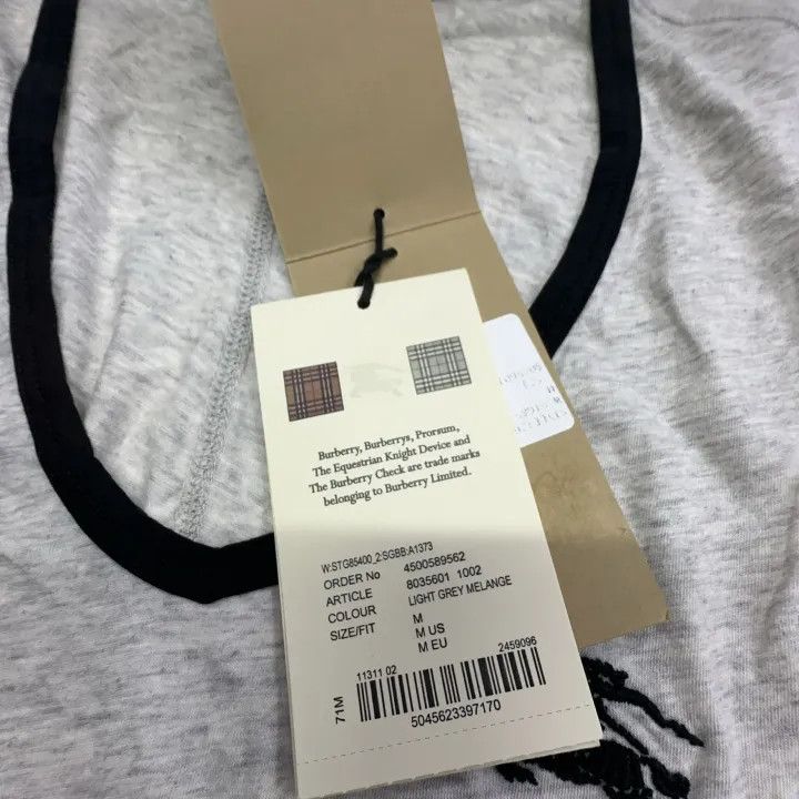 Burberry Burberry Gray Short Sleeve T-Shirt for Women 0079 Size M / US 6-8 / IT 42-44 - 11 Thumbnail