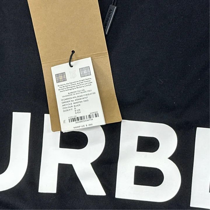 Burberry Burberry Logo Print Oversized T-Shirt for Women 0079 Size L / US 10 / IT 46 - 4 Thumbnail
