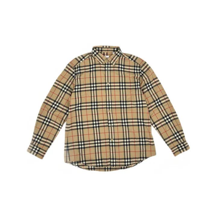 Burberry Burberry Classic Plaid Long Sleeve Shirt 0079 Size L / US 10 / IT 46 - 2 Thumbnail