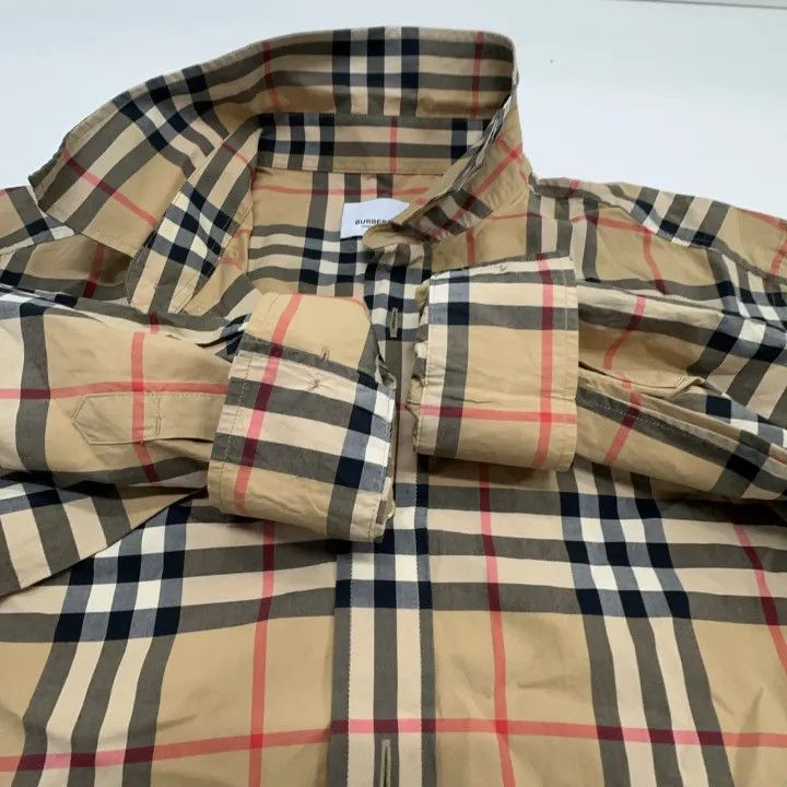 Burberry Burberry Classic Plaid Long Sleeve Shirt 0079 Size L / US 10 / IT 46 - 7 Thumbnail