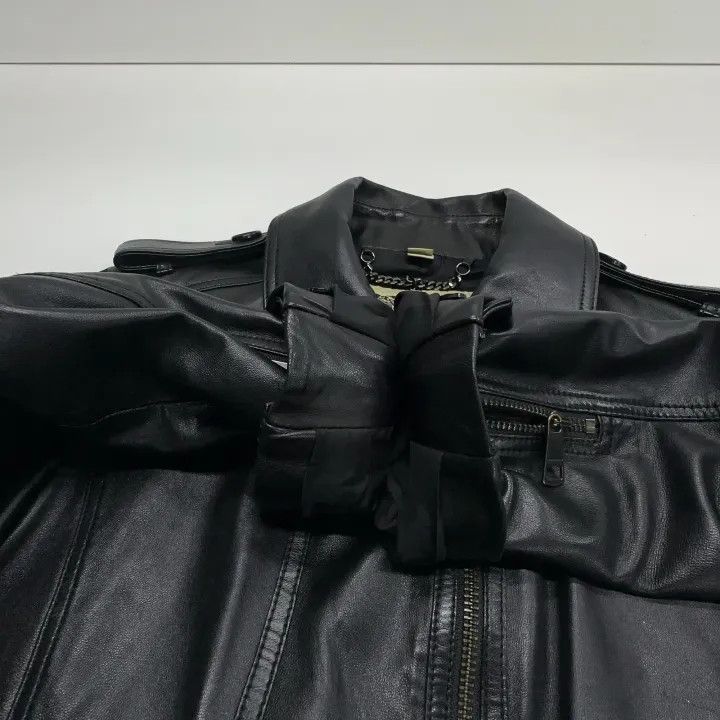 Burberry Burberry Black Cropped Lambskin Leather Jacket 0079 Size S / US 4 / IT 40 - 7 Thumbnail