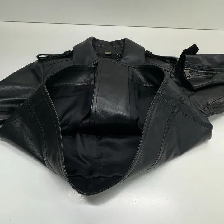 Burberry Burberry Black Cropped Lambskin Leather Jacket 0079 Size S / US 4 / IT 40 - 8 Thumbnail