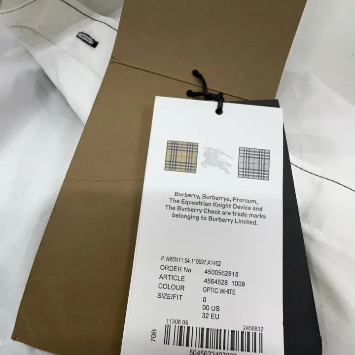 Burberry Burberry Black Short Sleeve Button-Up Shirt 0079 Size XXS / US 00 / IT 34 - 5 Thumbnail