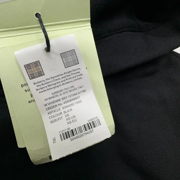 Burberry Burberry Black Logo Printed Hoodie for Women 0079 Size XS / US 0-2 / IT 36-38 - 10 Thumbnail