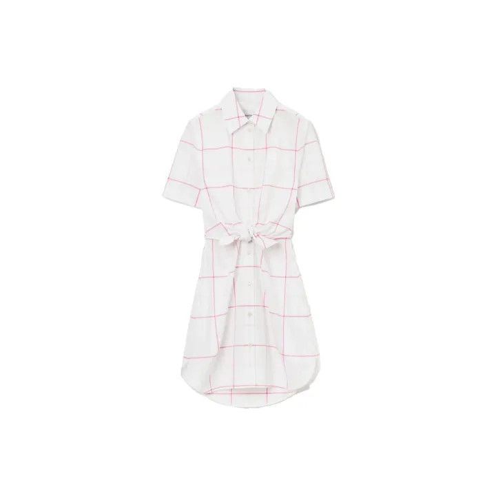 Burberry Burberry Color-Block Plaid Shirt Dress for Women 0079 Size S / US 4 / IT 40 - 2 Thumbnail