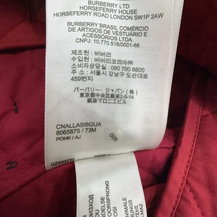 Burberry Burberry Red Quilted Long Sleeve Jacket 0079 Size XS / US 0-2 / IT 36-38 - 3 Thumbnail
