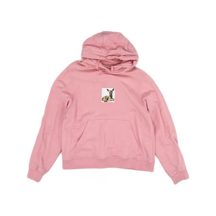 Burberry Burberry Pink Deer Print Cotton Hoodie 0079 Size L / US 10 / IT 46 - 2 Thumbnail