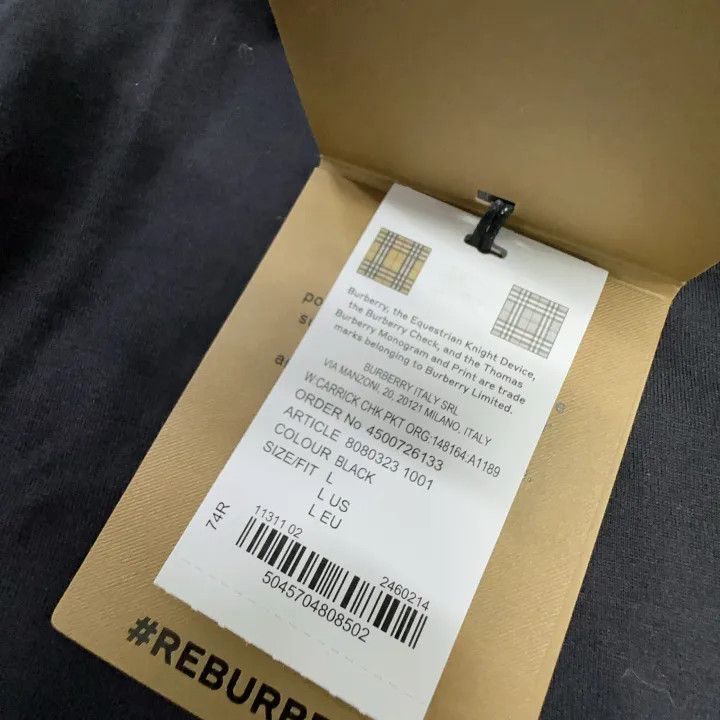 Burberry Burberry Loose Fit Short Sleeve T-Shirt 0079 Size L / US 10 / IT 46 - 11 Thumbnail