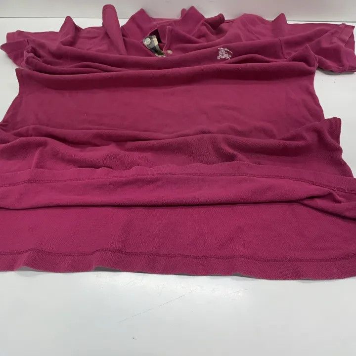 Burberry Burberry Solid Color Embroidered Polo Shirt 0079 Size XL / US 12-14 / IT 48-50 - 8 Thumbnail