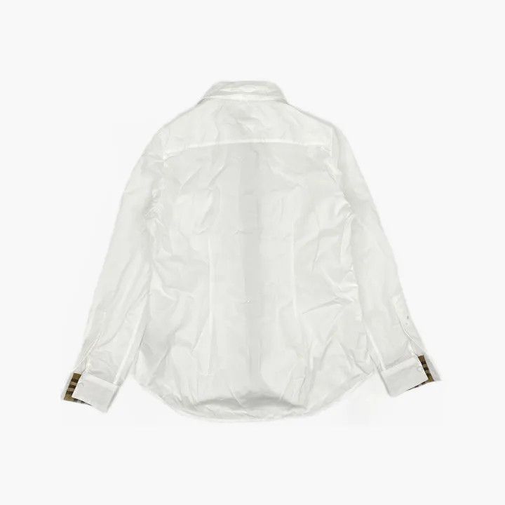 Burberry Burberry White Check Long Sleeve Casual Shirt 0079 Size L / US 10 / IT 46 - 3 Thumbnail
