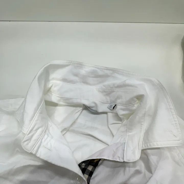 Burberry Burberry White Check Long Sleeve Casual Shirt 0079 Size L / US 10 / IT 46 - 6 Thumbnail