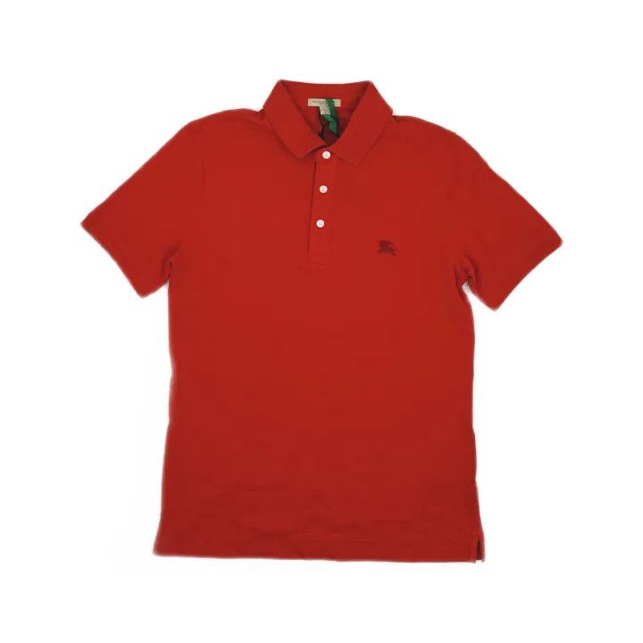 Burberry Burberry Red Embroidered Logo Polo Shirt 0079 Size S / US 4 / IT 40 - 2 Thumbnail