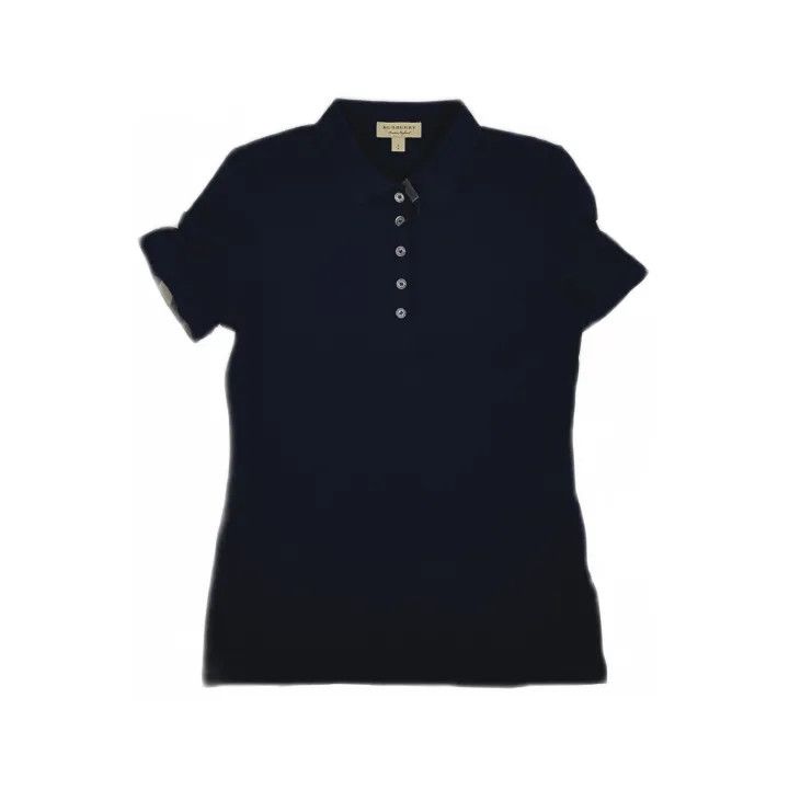 Burberry Burberry Navy Short Sleeve Polo Shirt 0079 Size S / US 4 / IT 40 - 2 Thumbnail